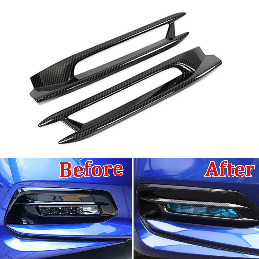 

2pcs Carbon Fiber Molding Car Front fog Light Cover Trim for Honda Accord Sedan 2016 2017 2018 Car Exterior Accessories Styling