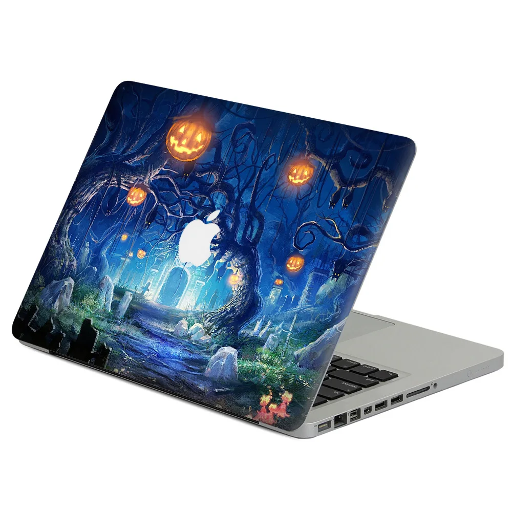 

Halloween Castle Bat Decal Vinyl PVC Skin Sticker for Macbook Air Pro 12" 13" 15 16" A1465 A1398 A1502 A1425 A1534 A1369 A1707