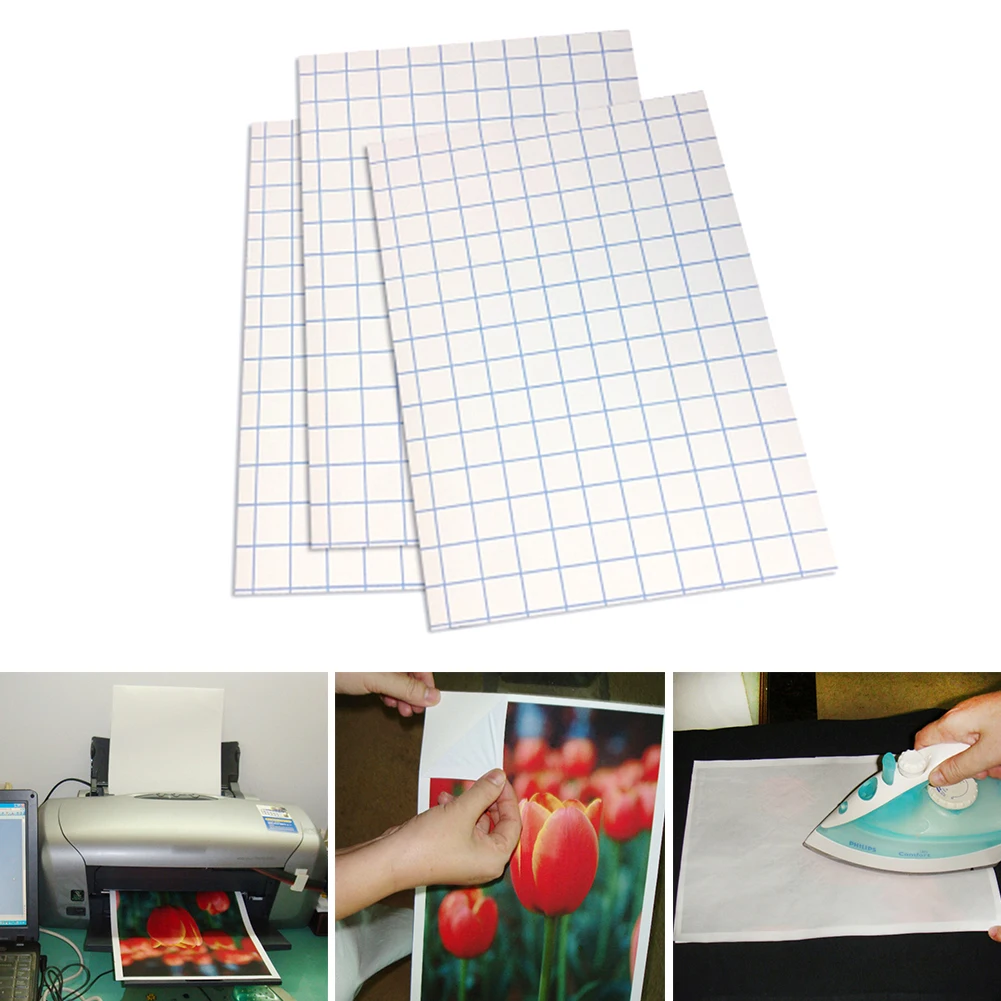 

10 Pcs T Shirt Iron On For Light Fabrics A4 Transfer Paper Sheets Printing Paper