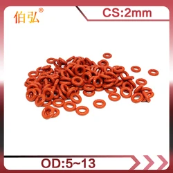 Premium Red Silicone O - Ring Set - Pack of 10 Rubber Seal Gaskets - 6x2x2mm