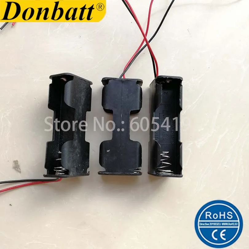 Back to 2 AA battery Case size batteries Holder Box (BB2AA) with 15cm leads 10pcs/lot | Электроника