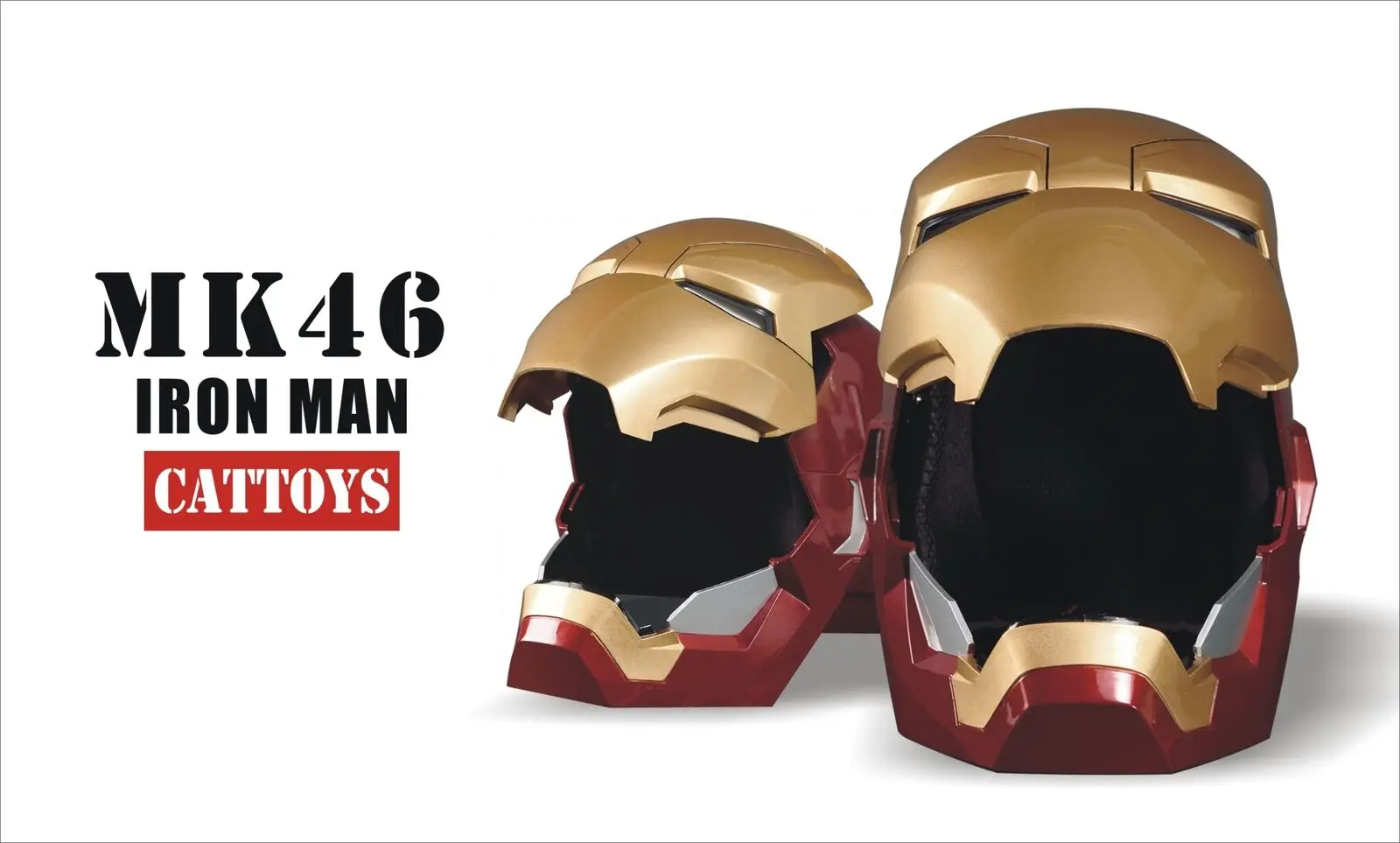 Cattoys 1:1 Iron Man MK46 LED Helm Replika dengan Jarvis Suara [Remote]| |  - AliExpress