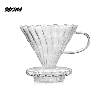 

Glass / Plastic Coffee Dripper for Japness Style V60 Glass Coffee Filter Reusable Coffee Filters