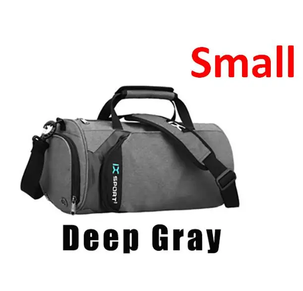 Deep Gray Small Качественная Водонепроницаемая нейлоновая спортивная сумка для фитнеса, профессиональная сумка для мужчин и женщин, сумка на плечо для спортзала, светильник для путешествий, сумка через плечо - Цвет: Deep Gray Small