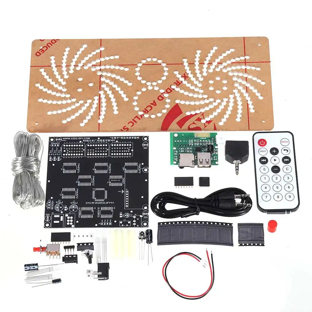 DIY Bluetooth 32 слоя красочный Кантонская башня светодиодный мигающий куб музыкальный спектр электронный комплект ночной лампы модули аксессуар