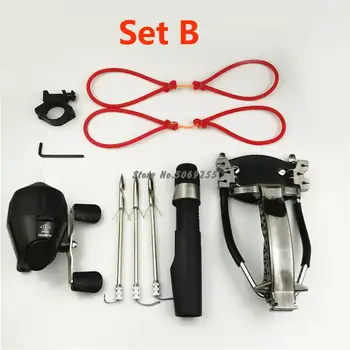 

Powerful Multi-function Archery Bowfishing Shooting fish Slingshot Catapult Hunting bow Fishing Sling Shot arrow kit