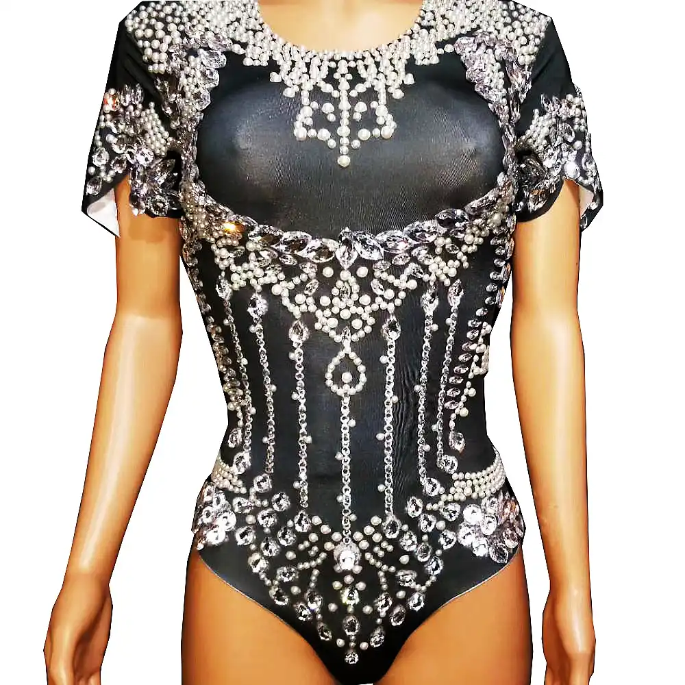 キラキラブラッククリスタルダイヤモンド女性誕生日祝う着用ナイトクラブワンピース歌手の衣装 Chinese Folk Dance Aliexpress