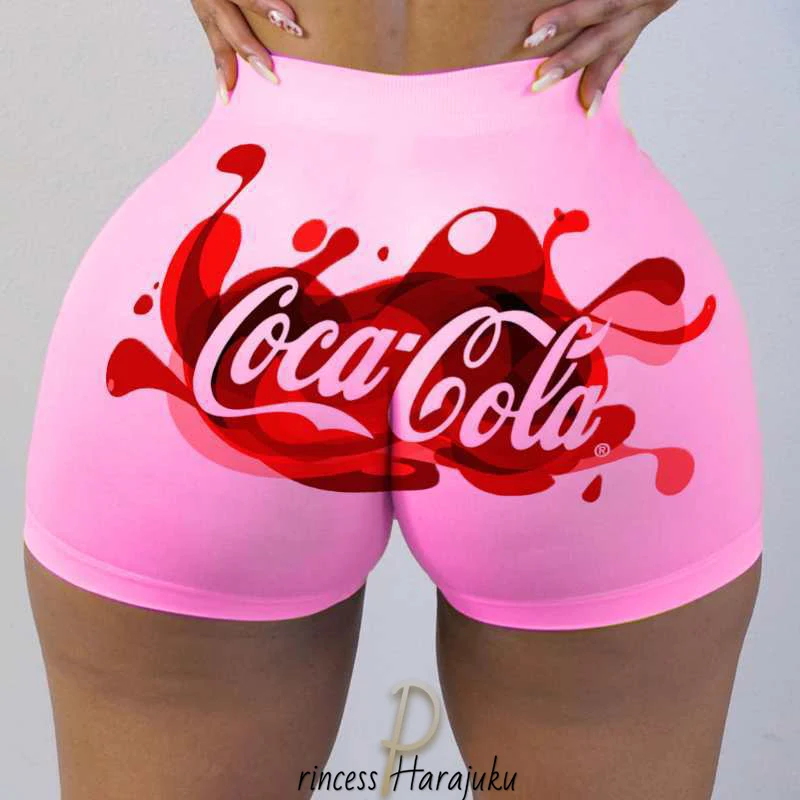 2020 Fashion New Summer Women Breathable Biker Shorts Chic Snickers Print Sexy Beach Cute Sports Fitness Booty Skinny Shorts