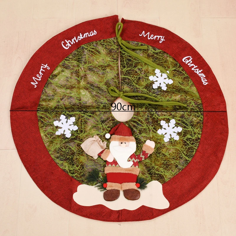 Christmas Decorations for Tree New Year Decor Supplies Christmas Tree Skirts Xmas Ornaments Trees Carpet Falda Arbol Navidad - Цвет: santa claus