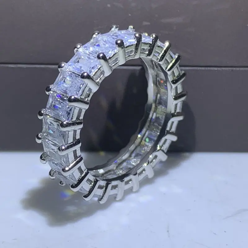 Twinkle Eternity Band Promise ring 925 пробы серебро AAAAA cz обручальные кольца для мужчин и женщин вечерние ювелирные изделия подарок