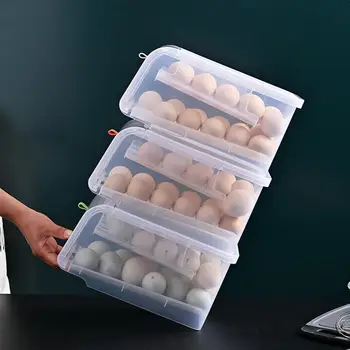 

Household Egg Carton Refrigerator Kitchen Double-layer Storage Box Egg Rack Automatic Rolling Storage Box