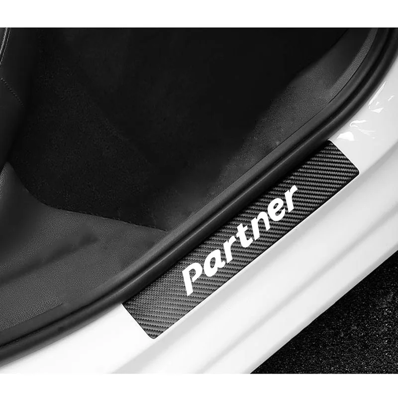 Наклейка на порог автомобиля для Peugeot Partner наклейка из углеродного волокна с