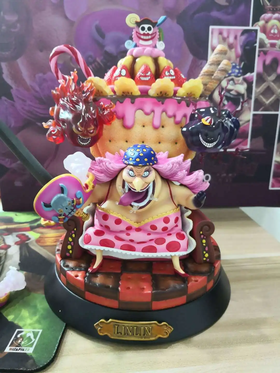 Yaya Аниме one piece/навигация GK четыре императора трон тетя Charlotte Linlin Garage Kit Модель
