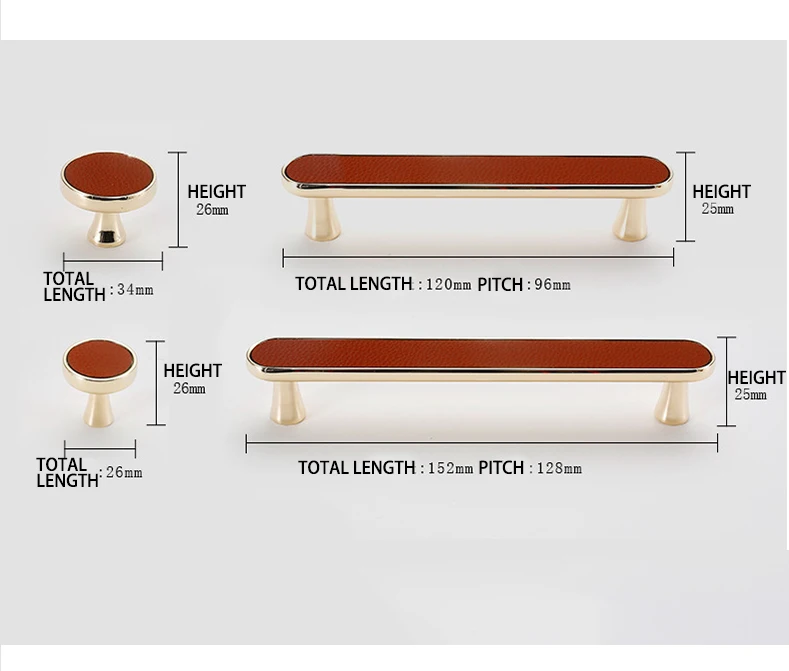 CTHome ручка для шкафа из мягкой кожи, ручки для двери ящика, золотые ручки для мебели, кухонные ручки, ручки для чемодана 128 мм