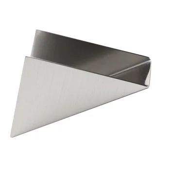 

Desktop Napkin Rack Triangle Napkin Holder Fashion Paper Towel Holder Tissue Countertop Stand for Hotel (Silver)
