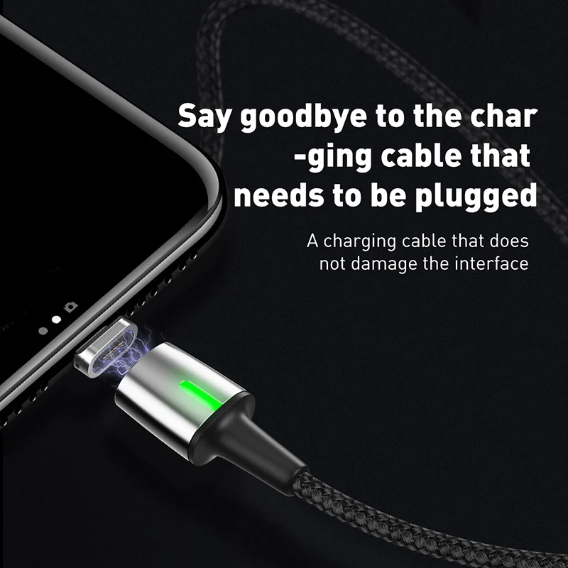 Магнитный кабель usb type c 1 м 2 м Быстрая зарядка данных для samsung s8 s9 huawei P30 oneplus 7 xiaomi 9 8 6 5 usb c зарядное устройство светодиодный кабель