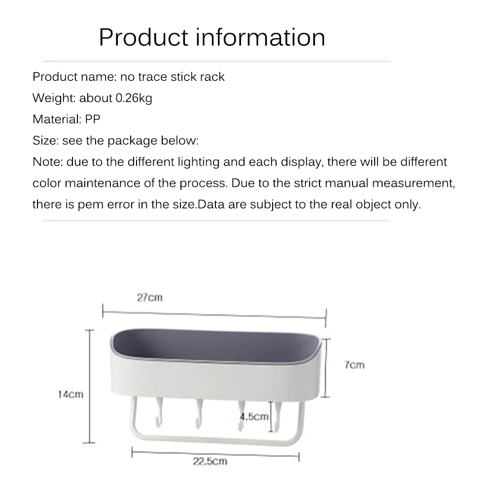 Multifunction Bathroom Shelf NO Drill Wall Storage Rack Layer Towel Shower Shelf With Hook Home Decoration Bathroom Accessories