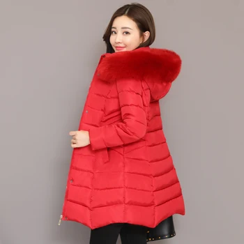 

new 2020 winter down cotton jacket women long coat parkas thickening Female Warm Clothes Rabbit fur collar down jacket M99
