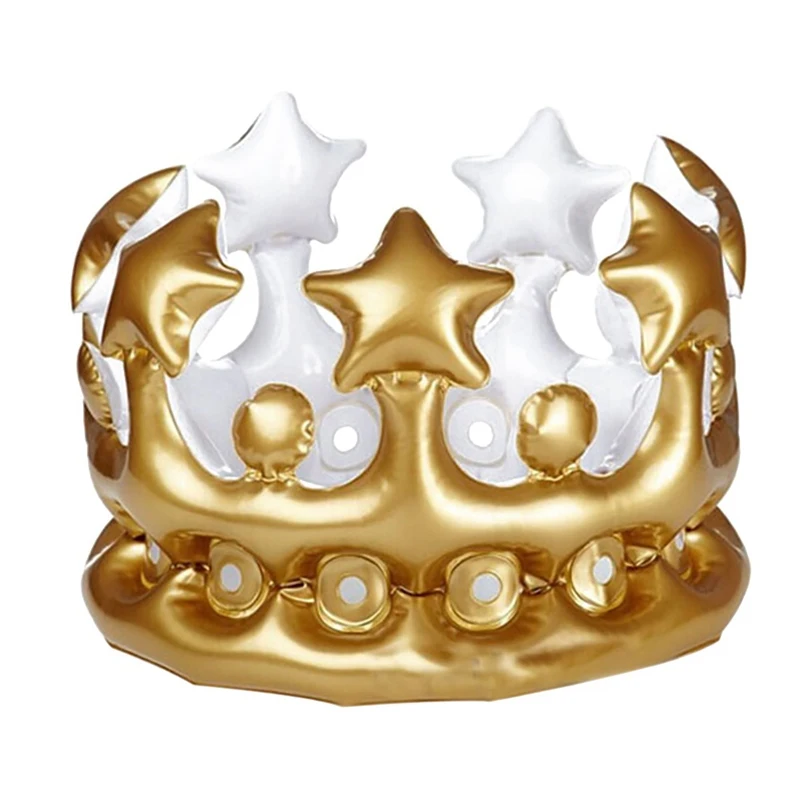 Игрушка новизны надувной детский Корона Кепки платье Tiara вверх, игрушка, подарок на день рождения шляпа Танцевальная Вечеринка игрушки