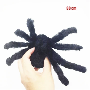 

20pcs 30 cm Realistic Hairy Black Spider Plush Toy Halloween Party Scary Decoration Haunted House Prop Indoor Outdoor Yard Decor