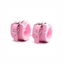 Черные розовые SM PU кожаные Ретро Регулируемые наручники БДСМ рабство взрослые секс-игрушки для пары