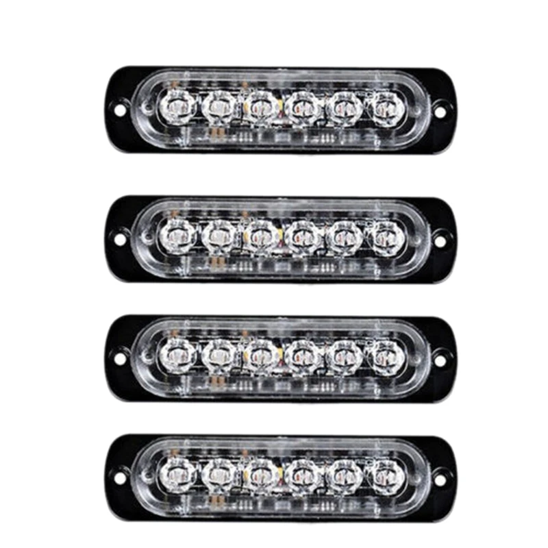 4 шт. 6Led автомобильный Грузовик аварийный Маяк светильник прямоугольный Предупреждение ющий аварийный светильник