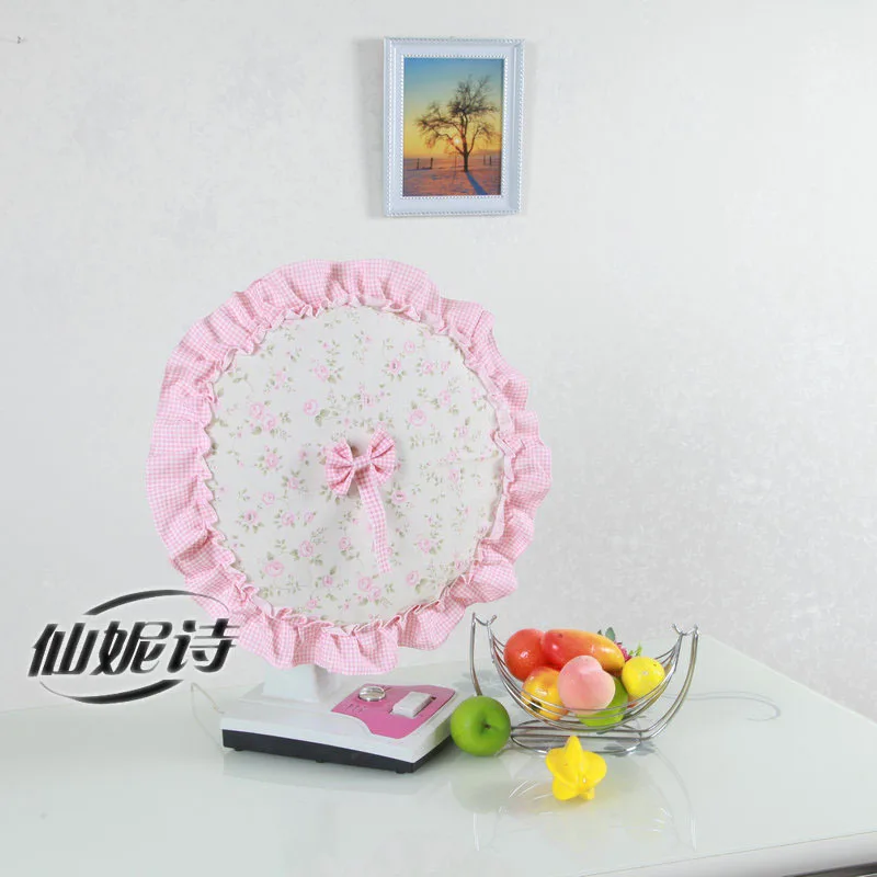 Manufacturers Direct Selling Wholesale Supply Lace Fabric Circle Double Layer Dustproof Rose Gold Lines Fan Cover