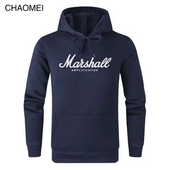 

2019 New Spring Autumn Marshall Hoodie Men Amplification Hoodies Mens Slim Hooded Sweatshirt Hip Hop Brand Streetwear C122