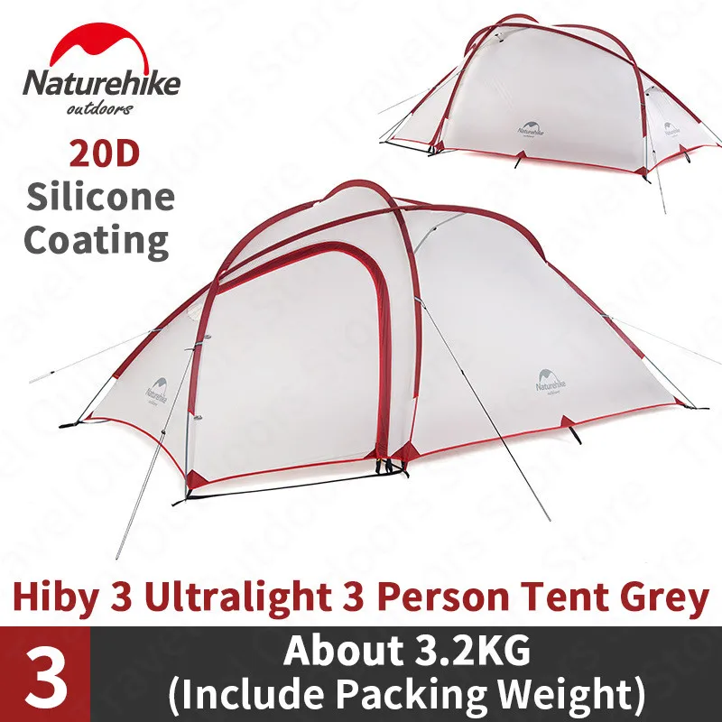 Naturehike Hiby3 Camping Tent 20D Nylon Ultralight Double Layer 