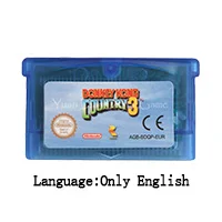 Donke Kong 3 EU 32 бит видеоигры картридж Консоли Карты Donke Kong серии США/ЕС Версия для nintendo GBA - Цвет: Donke Kong 3 EU