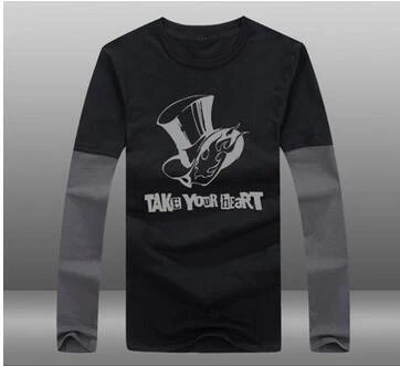 Persona 5 футболка игра мужская футболка с длинным рукавом футболка Летняя с коротким рукавом Хлопок TeesTops