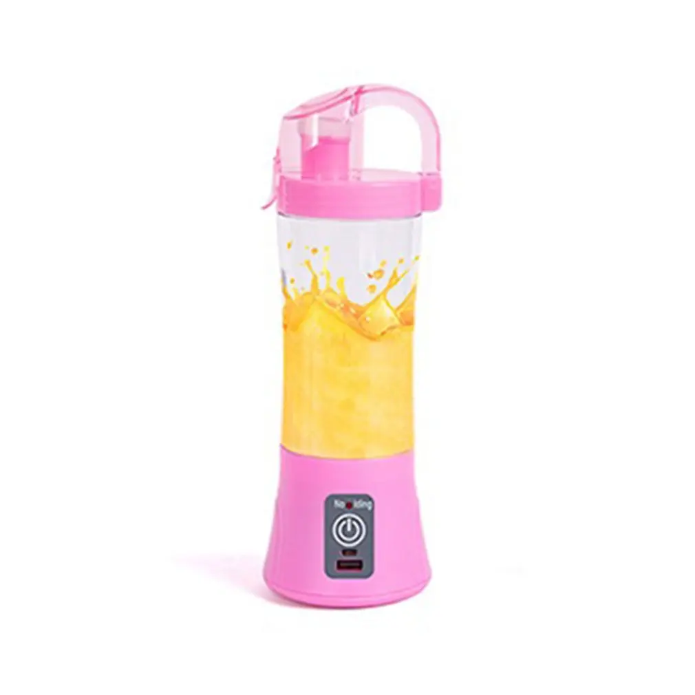 Розовый Portable Household Electric Juicer Mini Juice Cup Small Rechargeable USB Juice Cup Beat Eggs Round Shape - Цвет: Розовый