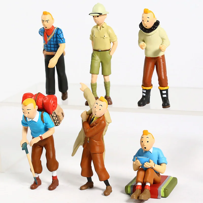 Koop De Avonturen van Tin Tin Kuifje PVC Figures Collectible Mini Model Speelgoed 6 stks set