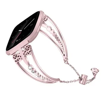 

Strap Hollow-out Dragonfly Shape Rhinestone Smart Wristwatch Bands Replacement Accessories For Fitbit Versa/Versa Lite