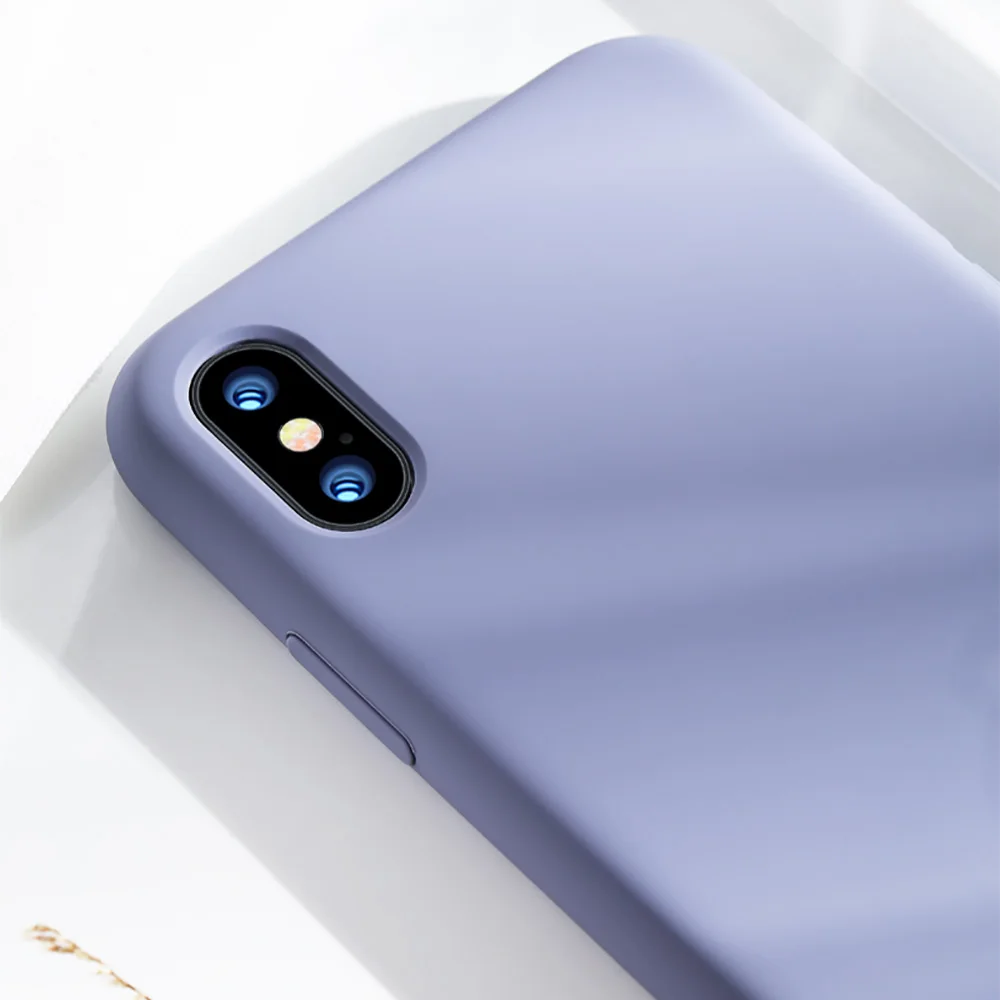 Cases For iPhone 7 8 6s Plus Xs lquid Silicone Original Soft TPU Case For iPhone Xs Max Xr X 11 Pro  Cover Shockproof