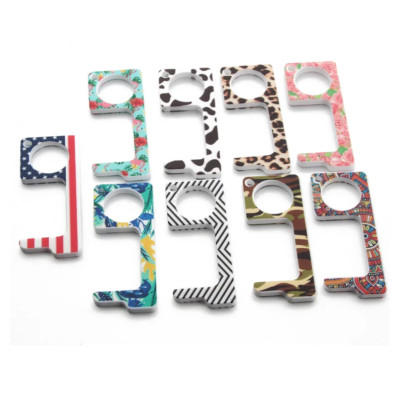 Дверные ручки антимикробный Открыватель двери бесконтактный брелок безопасная