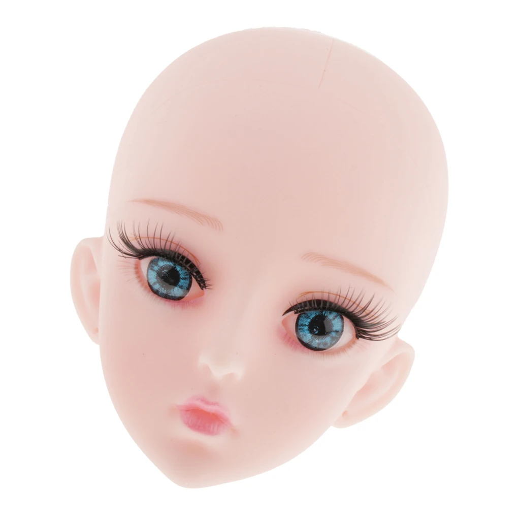 1/3 BJD Doll Head Mold With Skin 4D Eyes Set For DOD SD DZ Dolls DIY