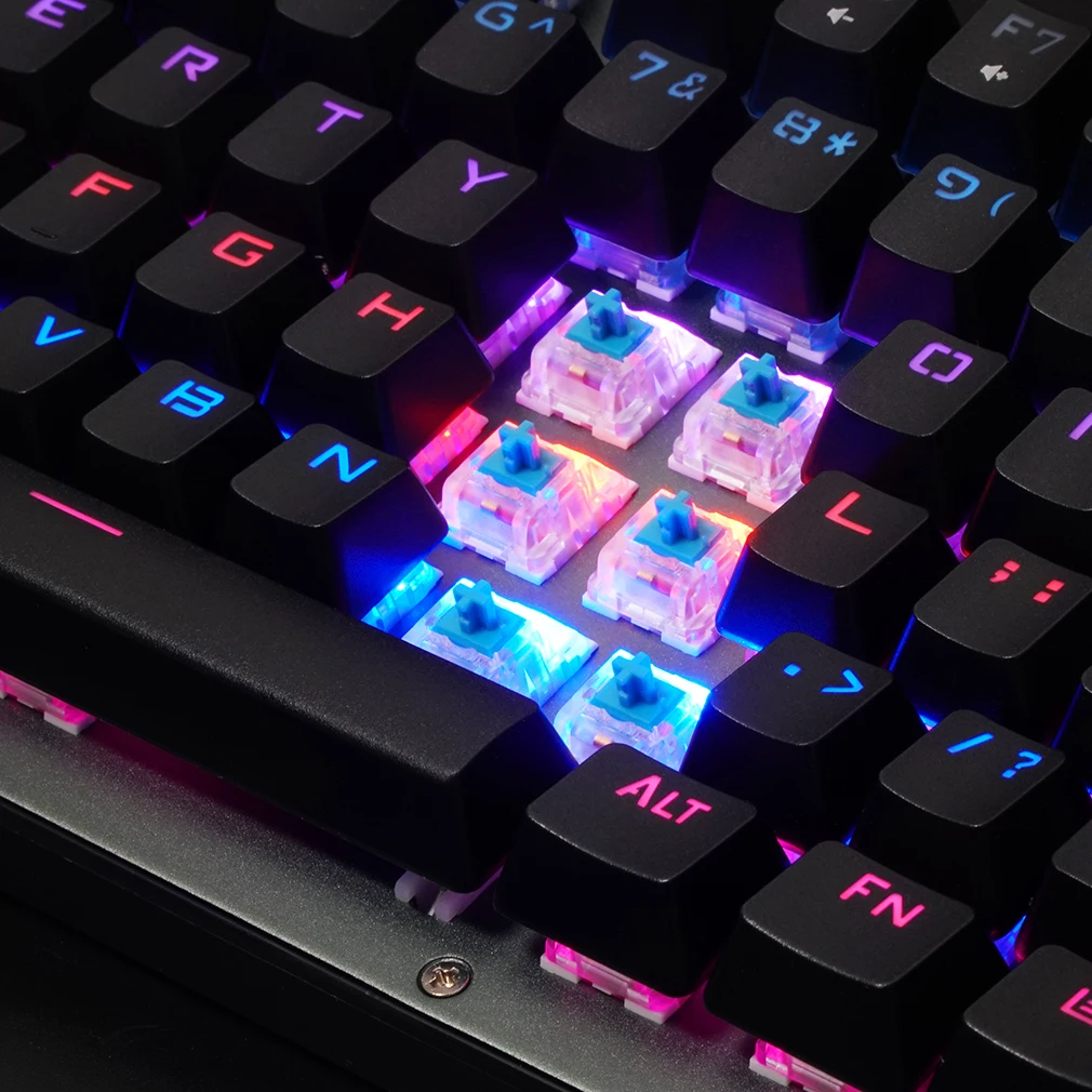 87 версия профессиональная компьютерная игровая механическая клавиатура из алюминиевого сплава RGB два цвета Новинка