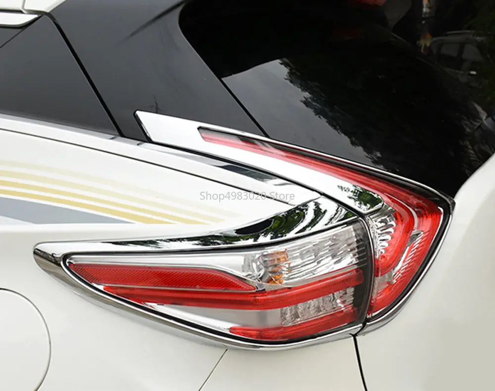 

For Nissan Murano 2015 2016 2017 2018 ABS Chrome Rear Back Light Lamp Cover Trim Tail Light Sticker Frame Car-Covers