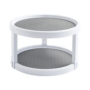 

Rotatable Kitchen Storage Rack Plastic Rack Punch Free Seasoning Organizer Rack Multifunctional Stand for Kitchen