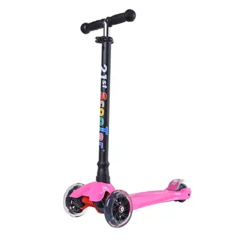 

Lightweight Adjustable Height 4 Wheels LED Flashing Light Children Kick Scooter Kids Outdoor Playing Bodybuilding Scooter Toy