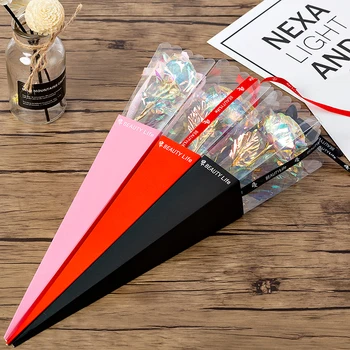 

Romantic Fashion Solid 24K Gold Foil Rose Flower LED Luminous Galaxy Mother's Day Valentine's day New Year Gift