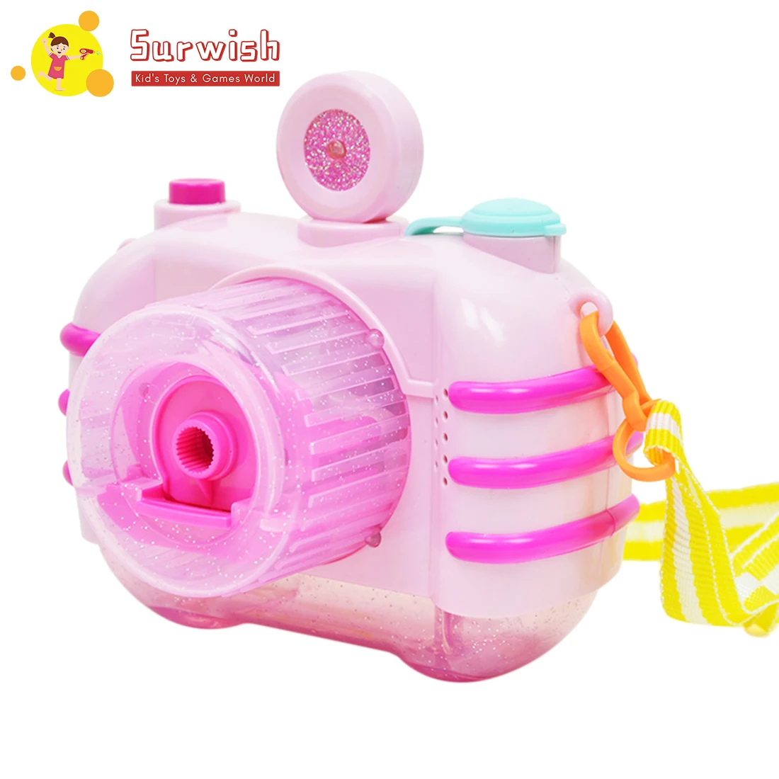 

Camera Bubble Machine Music Bubble Blower Toy For Kids - Pink
