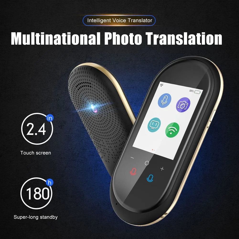 

Hot Portable AI Intelligent Translation Machine Real-Time Translator with Camera 106 Languages for Travel Business Negotiation
