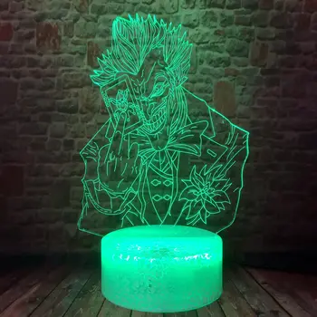 

Luminous 3D Illusion LED Desk Nightlight Colorful Changing Light Model The Joker action & toy figures