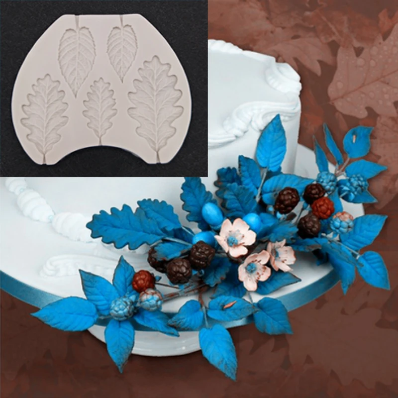 

Oak Leaf Leaves Silicone Mold Fondant Cakes Decor Tools Silicone Molds Sugarcraft Chocolate Baking Tools For Cakes Gumpaste Fimo