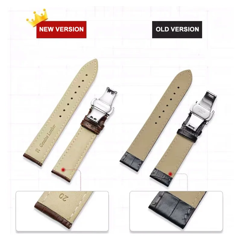 ONEON ремешок для часов из натуральной кожи для samsung Galaxy gear Watch Band 16 18 мм 20 м 22 мм подходит для всех часов кожаный ремешок
