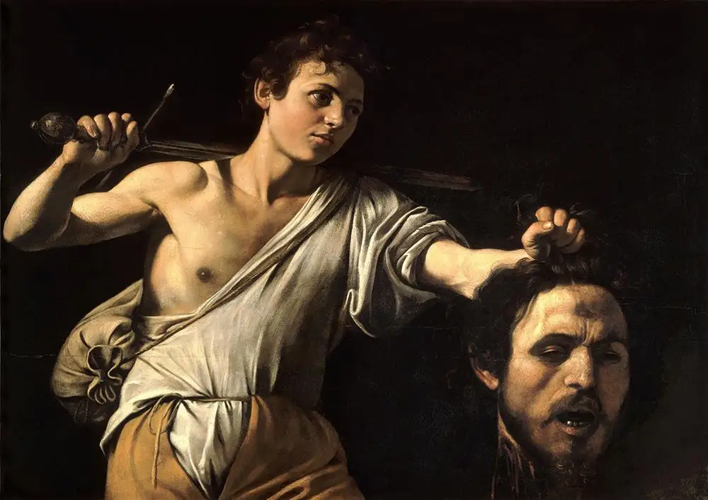 Caravaggio: David with the Head of Goliath oil paintings canvas art Prints Wall Art For Living Room Bedroom Decor | Дом и сад