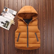 Стиль детский хлопковый жилет с капюшоном среднего и большого размера для мужчин и женщин детская одежда с капюшоном хлопковый жилет пальто