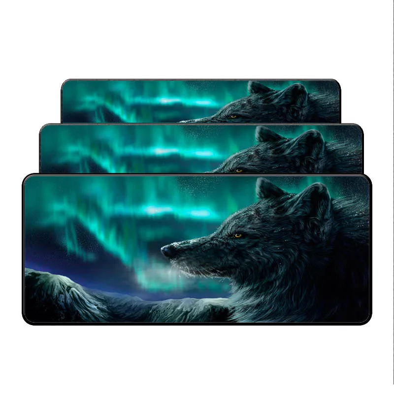  Lights Wolf Large Mouse Pad Overlock Edge Big Gaming mouse Pad Send BoyFriend the Best Gift For CSG